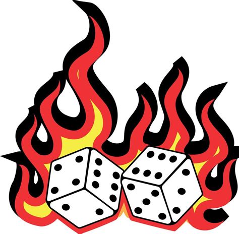 40 Dice Flames Blaze