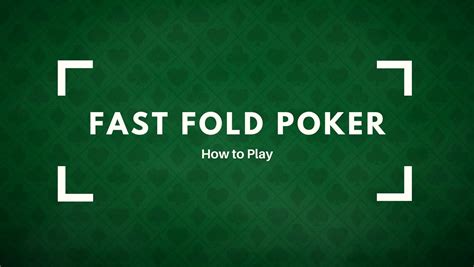 888 Poker Fast Fold