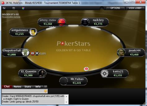 A Pokerstars Ouro Sit N Goes