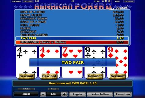 American Poker 2 To Play Novoline
