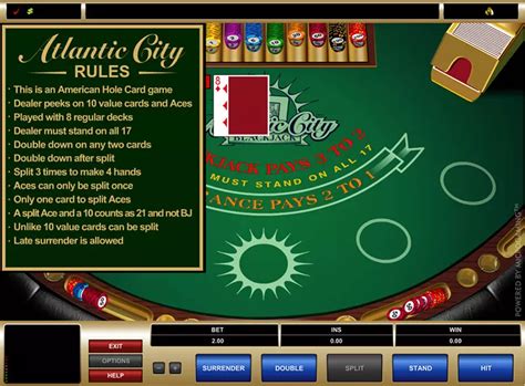Atlantic City Blackjack Regras 2024