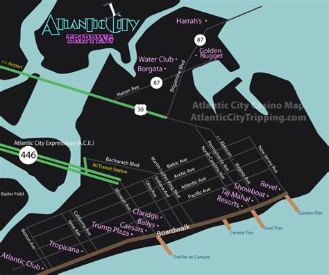 Atlantic City Casino Calcadao Mapa