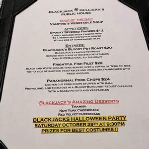 Blackjack Mulligan Menu Garfield Nj