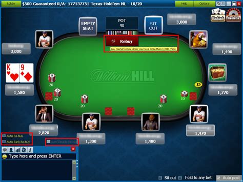 Bonus De Poker William Hill