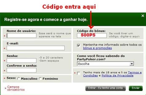 Bonus Party Poker Codigo Do Reino Unido