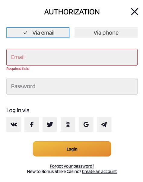 Bonus Strike Casino Login