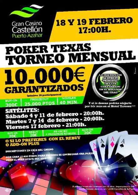 Calendario Torneos Casino Castellon