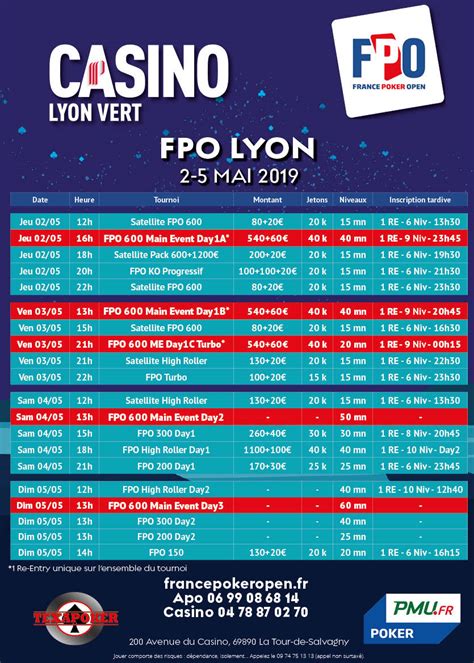 Calendrier De Poker De Casino Lyon Vert