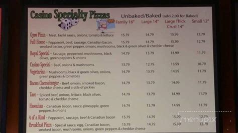 Casino Pizza Cloquet Mn Menu