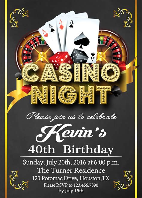 Casino Tema Convite