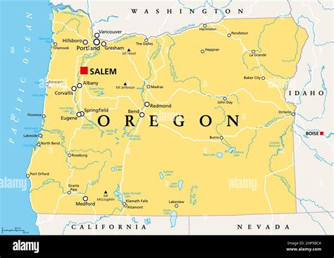 Cassinos Indigenas No Estado De Oregon Mapa