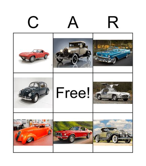 Classic Cars Bingo Betsul