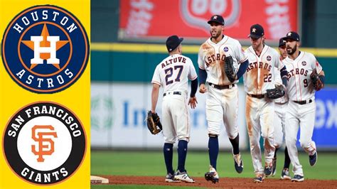 Estadisticas de jugadores de partidos de Houston Astros vs San Francisco Giants