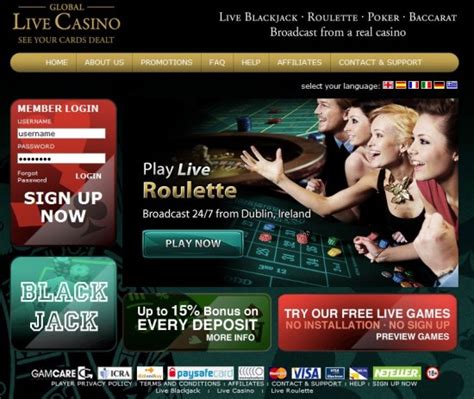 Global Live Casino Codigo Promocional