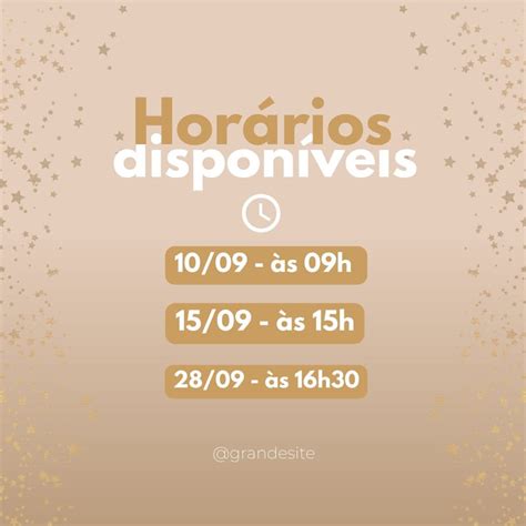 Horario Disponivel Significado