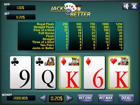 Jogue Jacks Or Better Video Poker Online