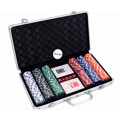 Maleta De Poker Luxo De 300 Fichas Numeradas
