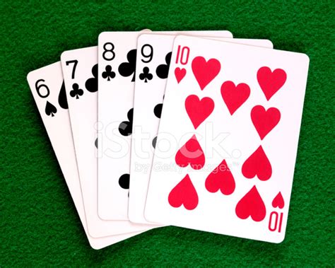 Maos De Poker Faz Uma Reta Bater Uma Casa Cheia