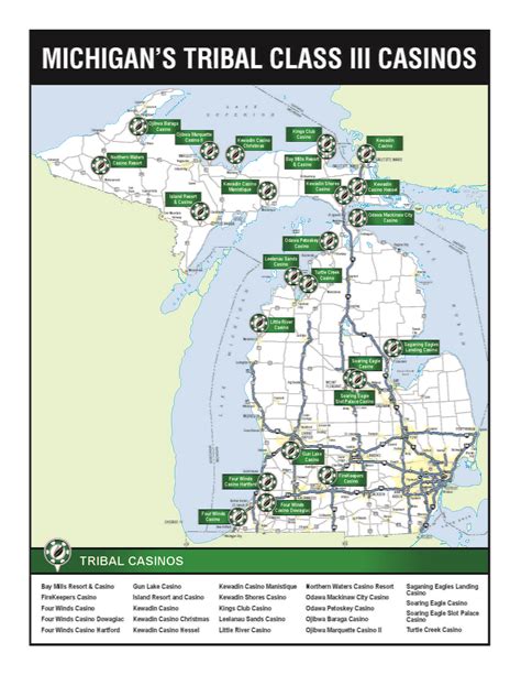 Michigan Tribal Casinos Mapa