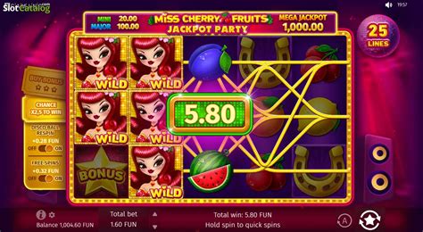 Miss Cherry Fruits Jackpot Party Slot Gratis