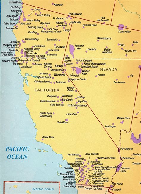 Norte Da California Casinos Mapa