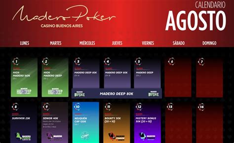 O Casino Puerto Madero Poker Calendario