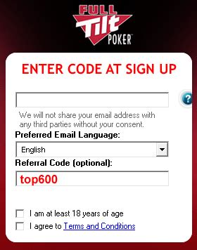 O Full Tilt Poker Bonus De Inscricao Codigo