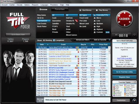 O Full Tilt Poker Torneios Freeroll