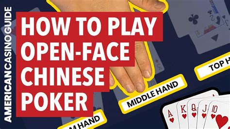 Open Face Chinese Poker Online A Dinheiro