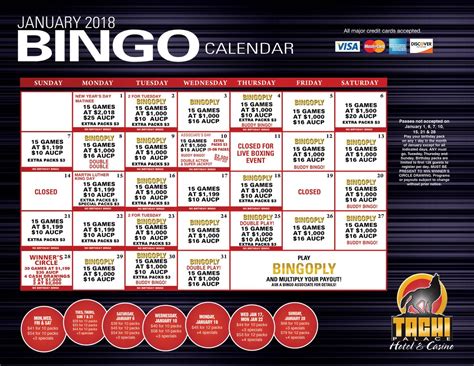 Palace Casino Bingo Agenda