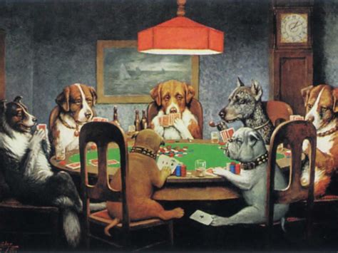 Pintura De Perros Jugando Al Poker