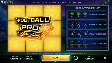 Play Football Pro Scratchcard Slot