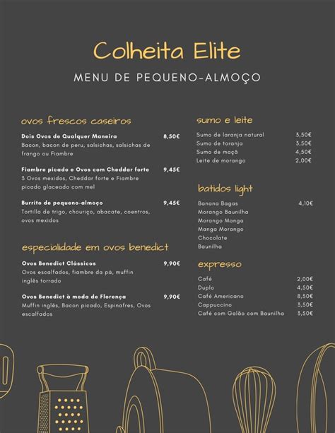 Resort Spa Casino Menu De Pequeno Almoco