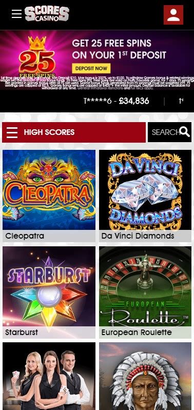 Scores Casino Mobile