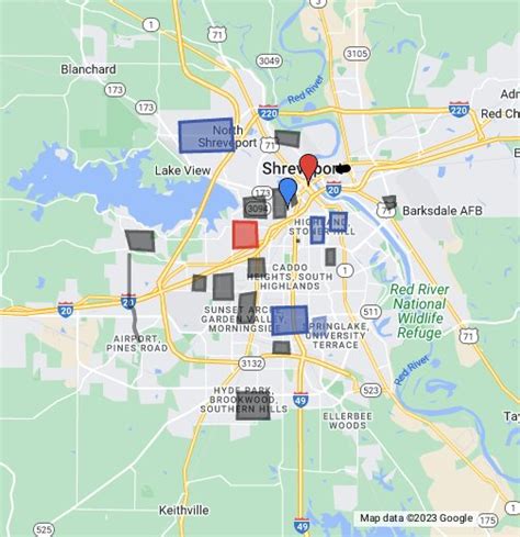 Shreveport La Casino Mapa