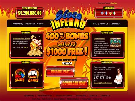 Slots Inferno Casino Revisao