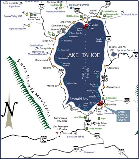 Tahoe Casino Mapa