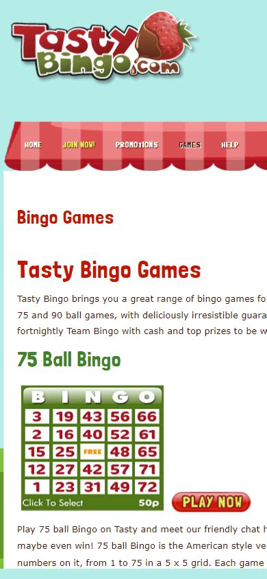 Tasty Bingo Casino Mobile