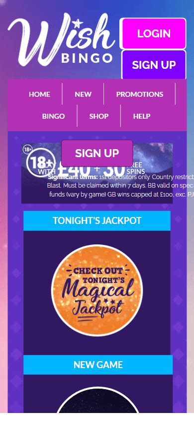 Wish Bingo Casino Mobile